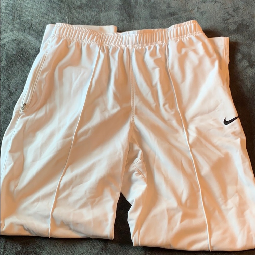 White nike sweatpants (not joggers)